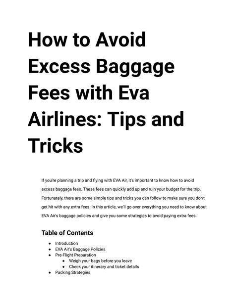 eva air additional baggage cost.